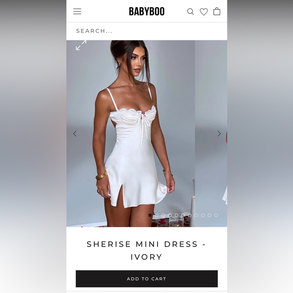 Babyboo Sherise Mini Dress in Ivory